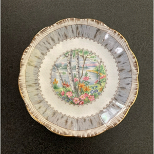Replacement tea cup saucer “Silver Birch” pattern by Royal Albert.